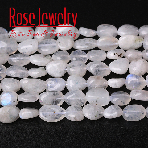 6 8 10mm Natural Irregular Blue Moonstone Beads Smooth Loose Spacer Beads For Jewelry Making DIY Bracelet Necklace 15