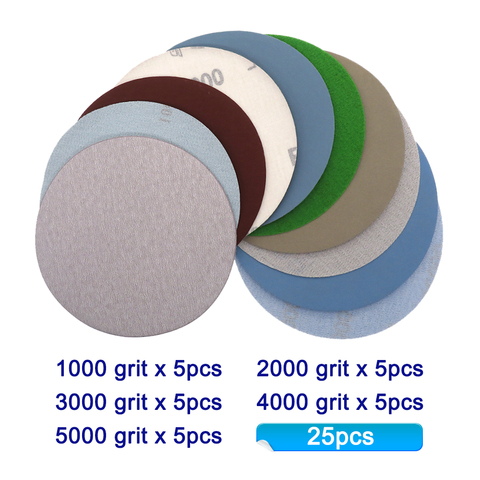 25PCS 75mm /3'' Inch Sanding Discs Hook Loop Sandpaper Grit 1000 /2000 /3000/ 4000/ 5000  Disk Sand Sheets For Car Wood Sanding ► Photo 1/6