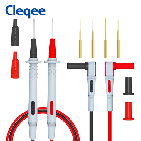 Cleqee P1505B 1000V/10A 150cm Universal Double Silicone wrap with Sharp Needle multimeter probe test lead for Digital Multimeter ► Photo 1/6