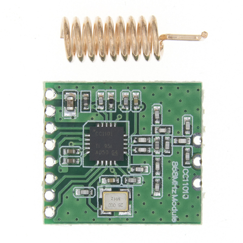 1pcs CC1101 Wireless Module Long Distance Transmission Antenna 868MHZ For FSK GFSK ASK 64-byte SPI Interface For Raspberry Pi ► Photo 1/6