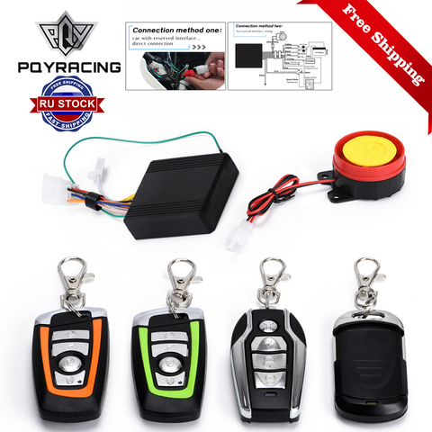 Universal Two-Way Scooter Motorcycle Anti-theft Security Alarm System Engine Start Remote Control Key PQY-BJQ01/02 ► Photo 1/6