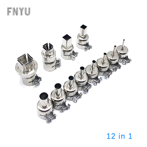 Universal Hot Air Gun Nozzles 12PCS Each Kind Specification Kit BGA Soldering Station Rework Stations Nozzle Welding Accessories ► Photo 1/6