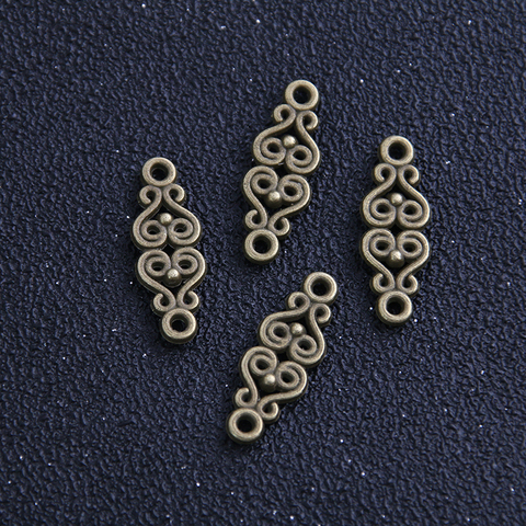14pcs 9*25mm Antique Bronze Metal Alloy Charm Jewelry Connectors Fit Jewelry Making wholesale ► Photo 1/2
