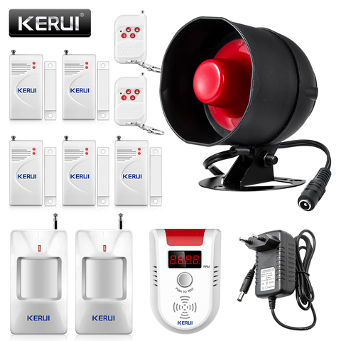 KERUI Cheap Wireless Burglar Alarm System Local Siren Horn Security Home Alarm Loudspeaker Motion Detector Door Sensor DIY Kit ► Photo 1/6