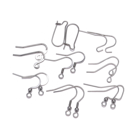 50pcs/lot 8 Shapes Stainless Steel Ear Hook Clasps Hooks Earring Findings Earwire For Jewelry Making Craft Supplies Accessories ► Photo 1/6