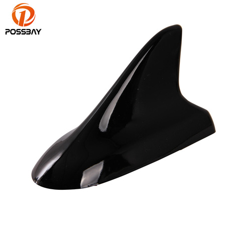 POSSBAY Universal Car Roof Decoration Black Shark Fin Antennas for Renault Ford Kia Toyota Audi Peugeot Car Aerials Stickers ► Photo 1/6