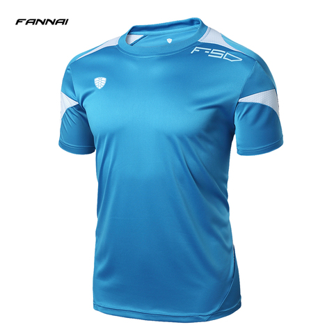 Running Shirt Men Tops Tees Sport O-neck T-shirt Splicing Short Sleeve Gym Training workout Shirts Breathable Sportswear Jerseys ► Photo 1/6