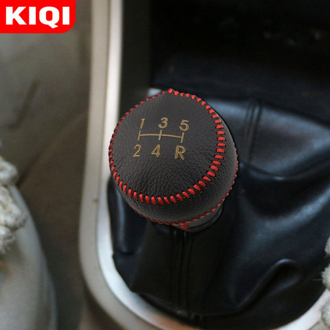 Leather Car Gear Shift Knob Cover Fit for CITROEN C1 C3 C4 for PEUGEOT 106 107 205 206 207 306 307 308 309 405 406 407 ► Photo 1/6