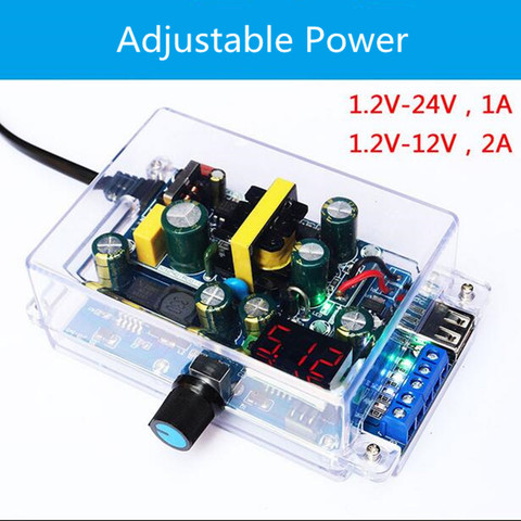 Adjustable DC Power Supply Board Stabilized Voltage Power for Electronic DIY Production Kit Power Supply Electronic Experiment ► Photo 1/6