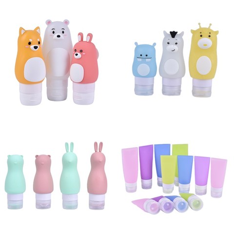 60/80/90ML Portable Cute Refillable Travel Silicone Empty Bottles Shampoo Shower Gel Lotion Sub-bottling Tube Squeeze Container ► Photo 1/6