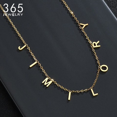 Personalise Names Separate Letters Customized Necklaces Custom Namplate Necklace Stainless Steel Personalized Jewelrys Girl Gift ► Photo 1/6