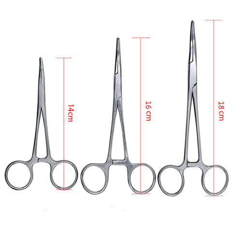 1pc Stainless Steel Hemostatic Clamp Forceps Surgical Forceps Surgical Tool kit Hemostat Locking Clamps Forceps Fishing Pliers ► Photo 1/6