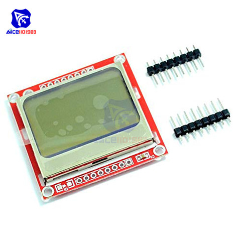 diymore LCD Display Module White/Blue Backlight 84*48 84x48 for Arduino Nokia 5110 LCD Module ► Photo 1/2