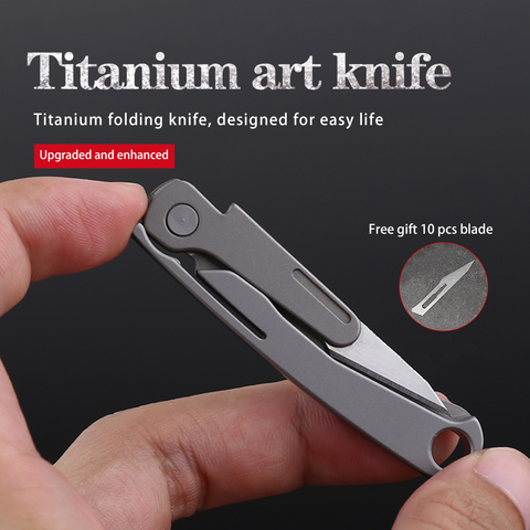 Folding knife multi-functional emergency medical EDC titanium alloy high hardness portable outdoor rescue tool knife ► Photo 1/6
