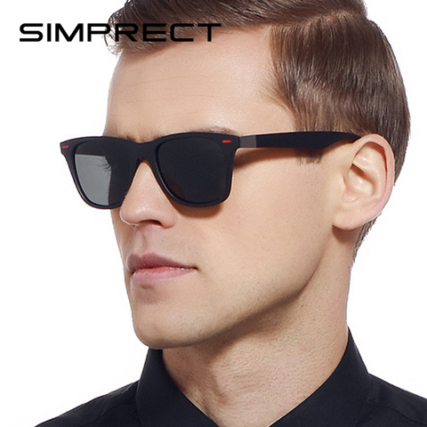 SIMPRECT Polarized Sunglasses Men 2022 Square Sunglasses Retro Vintage Mirror Anti-glare Driver's Sun Glasses For Men Oculos ► Photo 1/6