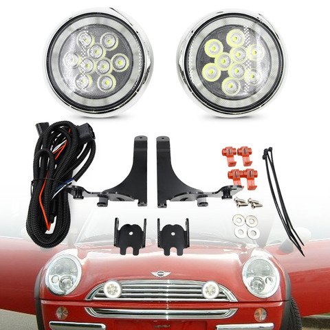 2X White For MINI Led Rally Lights LED DRL Daytime Running Driving Lamp For Mini Cooper R50 R52 R53 2001-2006 ► Photo 1/6