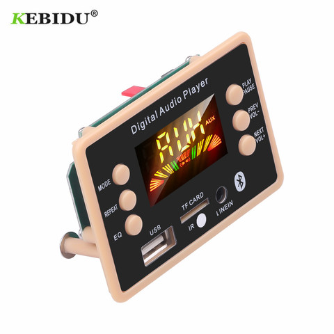 KEBIDU Wireless Bluetooth5.0 MP3 Decoding Board Module Car USB MP3 Player  TF Card Slot / USB /