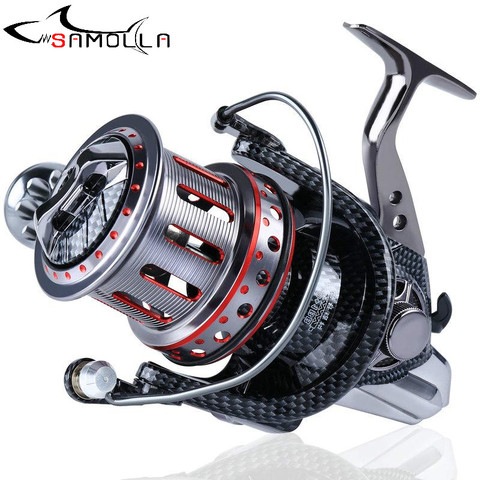 New All Metal High Quality Fishing Reel 8000-1200010+1 Ball Bearings Drag12-18kg Pesca Carp Spinning Reels Molinete Peche En Mer ► Photo 1/6