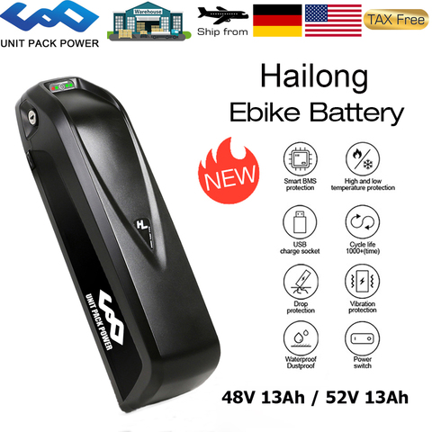 Electric eBike Battery 48V 13Ah 52V 13Ah fits Down Tube Mountain Bike With USB&Charger for Voilamart AW Ancheer 1000W 750W 500W ► Photo 1/6