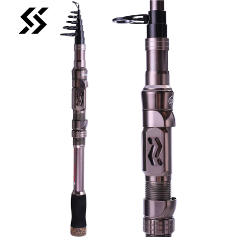 Sougayilang New1.8-3.0m Portable Telescopic Fishing Rods Ultra Light Weight Carbon Fiber Fishing Tackle for Saltwater Freshwater ► Photo 1/6
