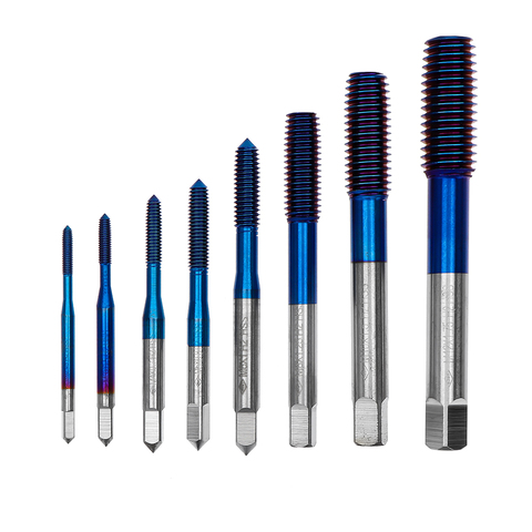 1pc M2.5-M12 Metric Screw Tap Drill HSS Nano Blue Coated Machine Tap Drill Bit Set Straight Flute Thread Power Tools ► Photo 1/6