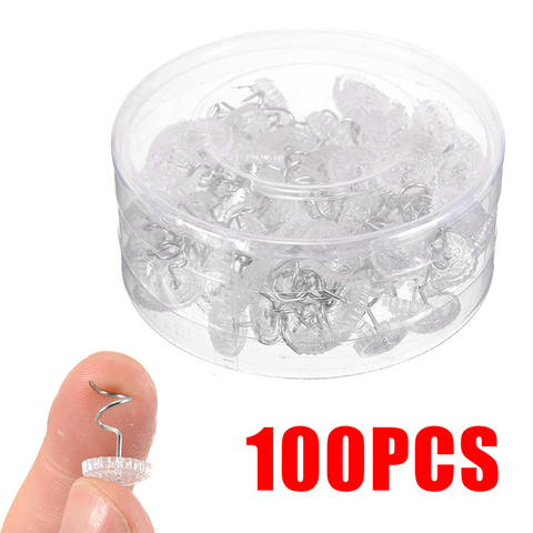 100Pcs Twist Pins Clear Plastic Head Twist Pin Fixed Fastener DIY Upholstery Sofa Couch Chair Car Headliner Repair Drapery ► Photo 1/6