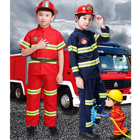 2022 New Year Halloween Costume for Kid Firefighter Uniform Children Sam Cosplay Fireman Role Play Fancy Clothes Boy Fancy Party ► Photo 1/6