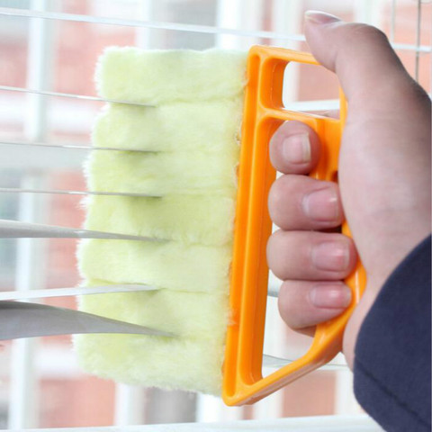 1Pc Washable Window Cleaner Microfiber Dust Cleaner Brush For Venetian Air Conditioner Car Window Groove Dust Cleaning Tool ► Photo 1/6