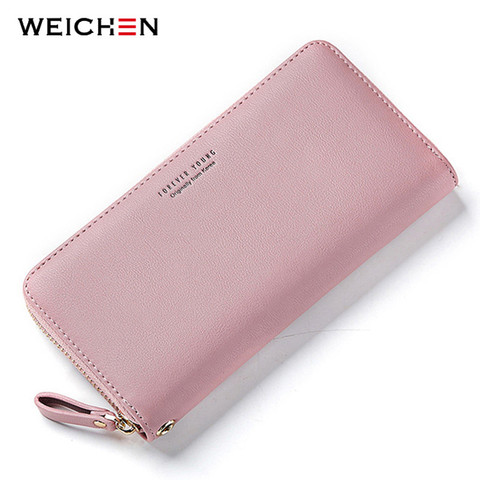 WEICHEN Wristband Women Long Clutch Wallet Large Capacity Wallets Female Purse Lady Purses Phone Pocket Card Holder Carteras ► Photo 1/6