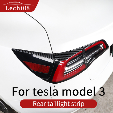 Rear  headlights stight for Tesla model 3 accessories/car accessories model 3 tesla three tesla model 3 carbon/accessoires ► Photo 1/6