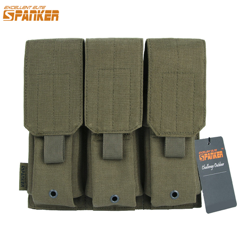 EXCELLENT ELITE SPANKER Tactical Triple Stacker M4 Mag Pouch Molle Magazine Pouch Mulit-Tool Holder ► Photo 1/6