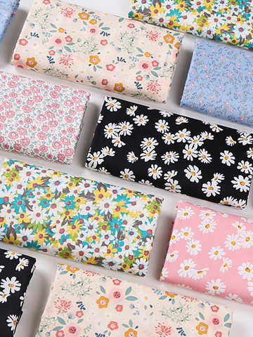 140CMx50CM floral Poplin cotton fabric crafts summer apparel dress patchwork fabric for hair bow sewing tissue cotton cloth ► Photo 1/6