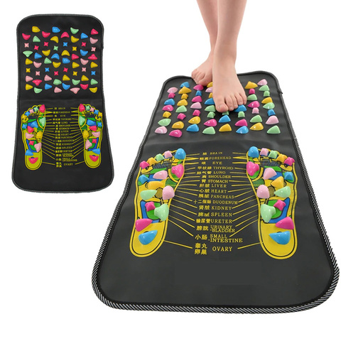 Chinese Reflexology Walk Stone Pain Relieve Foot Leg Spa Massage Mat Health Care EIG88 ► Photo 1/5