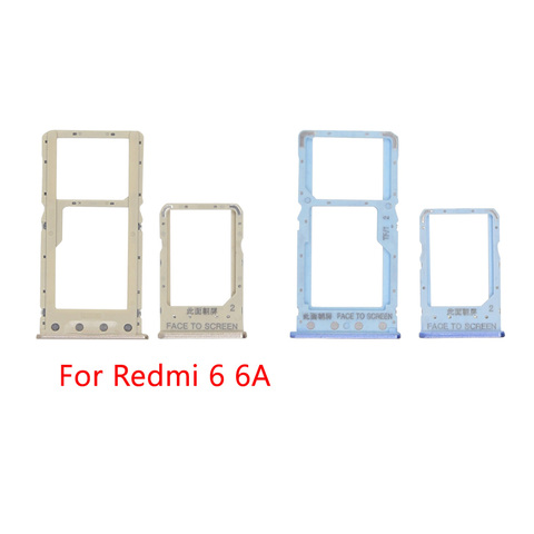 SIM Card Tray Slot Holder For Xiaomi Redmi 6 6A Holder Replacement Parts ► Photo 1/5