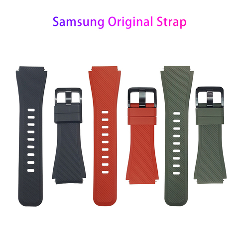 Original Samsung Gear S3 Strap S3 Classic Active Silicone Band Forntier  Galaxy Watch 46mm Sports Wrist Strap 22mm ► Photo 1/6