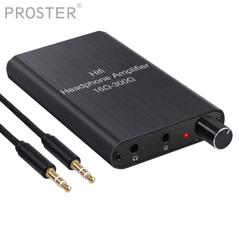 PROZOR 16-300Ω HiFi Headphone Amplifier Earphone Amplifier 3.5mm AUX input Output Portable Headphone Amp For MP3 Mobile Phone ► Photo 1/6