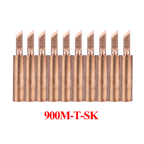 10Pcs/lot 900M-T-SK Pure Copper Solder Tip Lead-free Welding Sting Soldering Bit BGA Repair Tools ► Photo 1/1
