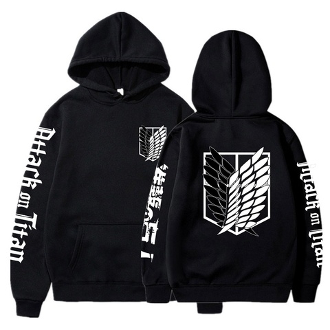 Anime Attack on Titan AOT Merch Ackerman Levi Scout Regiment Printed Hoodies Hooded Sweatshirts Cozy Tops Pullovers ► Photo 1/5