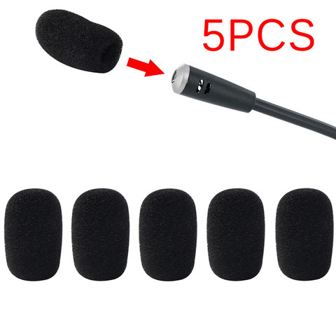 5PCS Mic Microphone Headset Grill Windscreen Sponge Foam Pad Black Mic Cover ► Photo 1/6