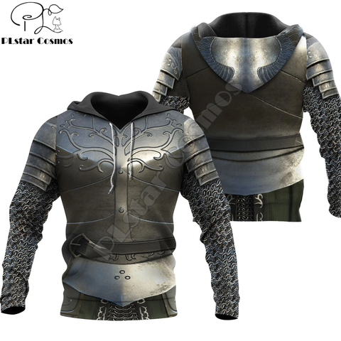 Knight Medieval Armor 3D printed Hoodie Knights Templar Harajuku Fashion Hooded Sweatshirt Unisex Casual Jacket Cosplay hoodies ► Photo 1/6