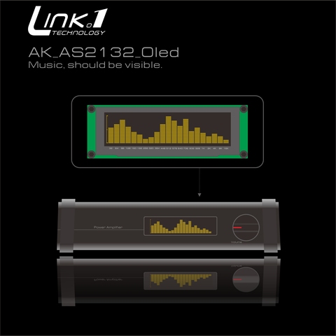 LINK1 OLED Music Audio Spectrum Indicator Amplifier Speed Adjustable AGC Mode 15 Level ► Photo 1/6