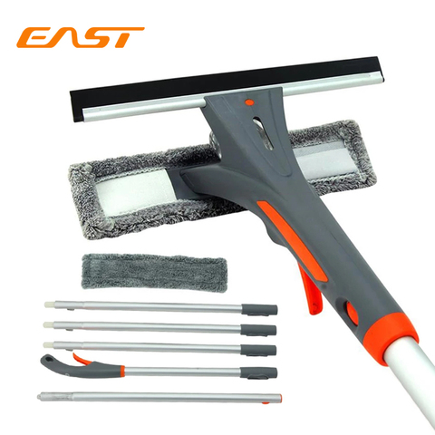 East Spray Glass Window Washing Brush Multi Section Pole Window Cleaner Wiper Squeegee Household Cleaning Tools ► Photo 1/6