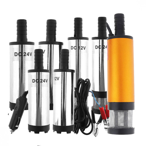 DC 12V 24V 38MM Portable Mini Electric Submersible Pump fit for Diesel Water Oil Transfer Pump Aluminum Alloy Barrel Pump Fuel ► Photo 1/6