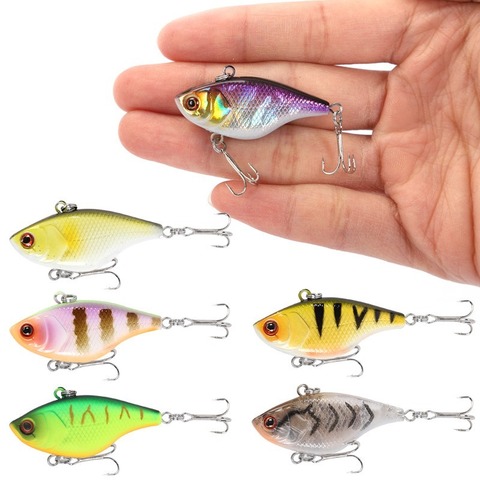 1PCS Hard VIB Lures Fishing Bait Treble Hooks Sinking Crankbait Wobber Fishing Tackle 4.6g 4cm ► Photo 1/6