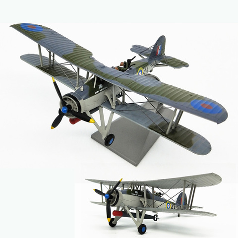 rare  Special Offer  1:72  World War II Britain  Model of biplane  Sunk Bismarck  Alloy Military Model  Collection ► Photo 1/5