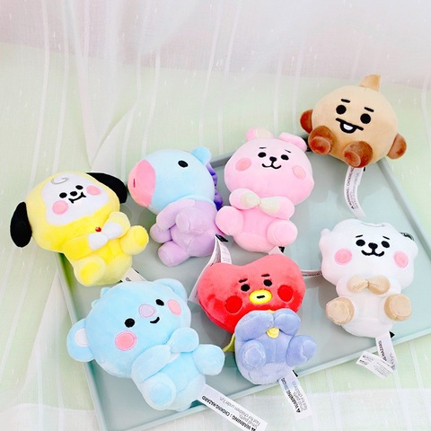 Korean Style Ins Plush Bear Keychain Student Bag Pendant Car Key Ring Girl  Cute Decoration Accessories Gifts