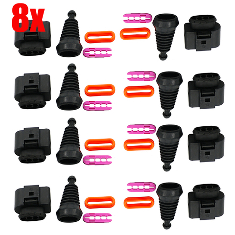 For VW Audi COP Coil 4 pin Connector (Pack of 8) 1.8t and 2.0t 1J0 973 724 ► Photo 1/6