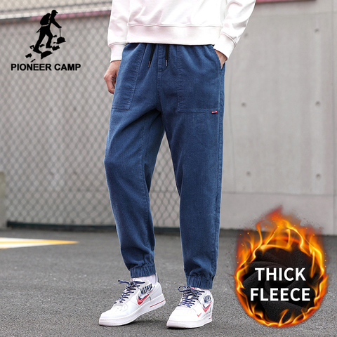 Pioneer Camp 2022 Harem Pants Men  Japan 100%  Cotton Winter Warm Fleece Casual Streetwear Loose Sweatpants Male  XXS023033 ► Photo 1/6