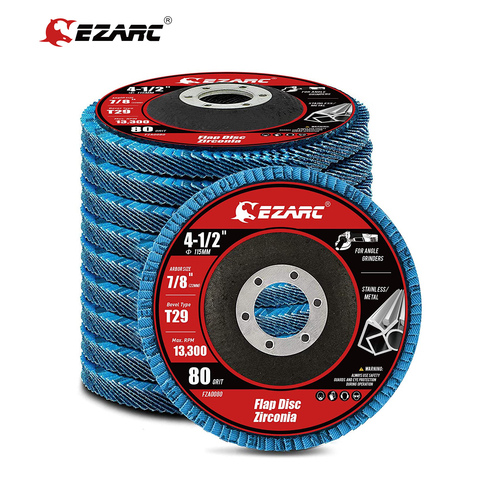 EZARC 5/10 Pcs Set Flap Discs 115mm T29 Zirconia Grinding Wheels 40/80 Grit Professional Flap Discs Sanding For Angle Grinder ► Photo 1/6
