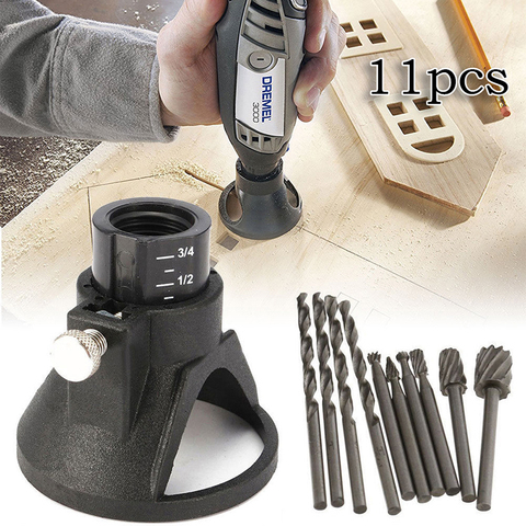 Dremel Rotary Multi Tool Cutting Guide HSS Router Drill Bits Set Attachment Kit ► Photo 1/6
